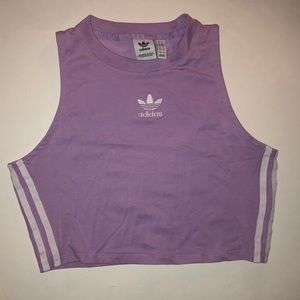 pastel purple adidas top, size m
